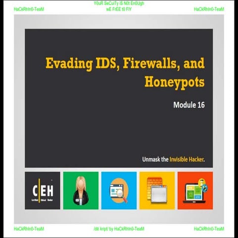 CEHv9 : module 16 - evading ids firewalls and honeypots