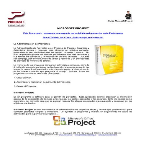 Etapas fundamentales de la planificación usando microsoft project | PPTX