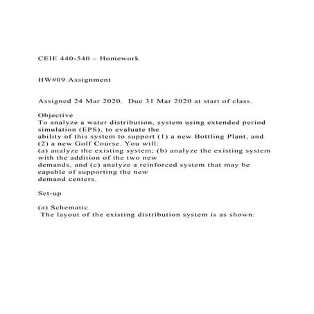 CEIE 440-540 – Homework HW#09 Assignment Assign.docx | Home Utilities ...