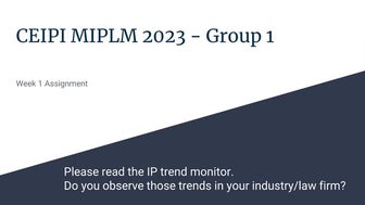 CEIPI MIPLM 2023 Module 1 - Group 1