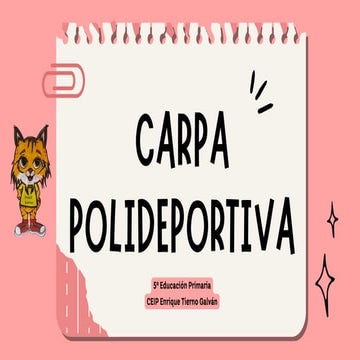 Proyecto Nosotros Proponemos. "Carpa deportiva" . Colegio Sto. Tierno Galván Puertollano 