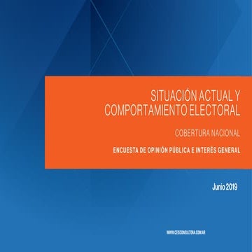 Comportamiento electoral - Junio 2019