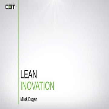 Ceit  - Lean and inovation