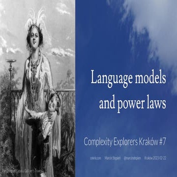 Language Models and Power Laws. Complexity Explorers Krakow #7