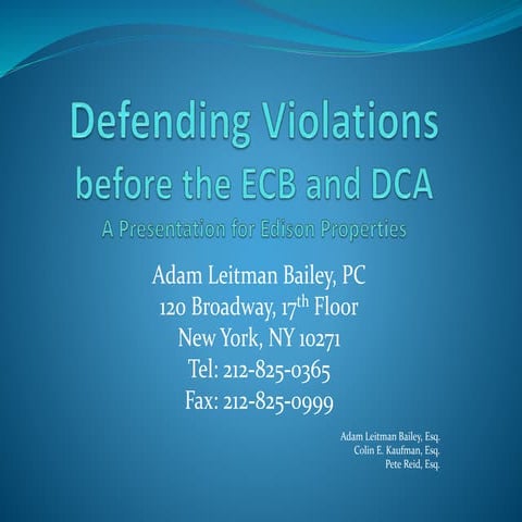 defending violations 1