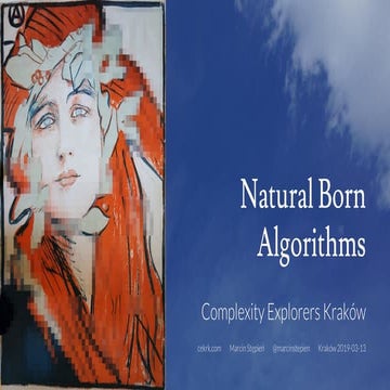 Natural born algorithms. Complexity Explorers Krakow #4