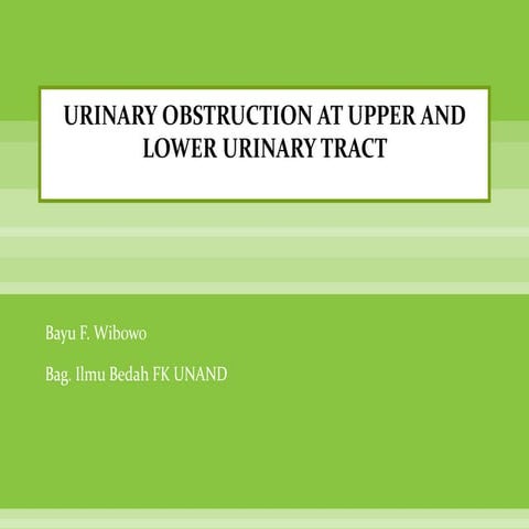 Urinary Tract Obstruction