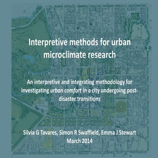 Interpretive methods for urban comf...