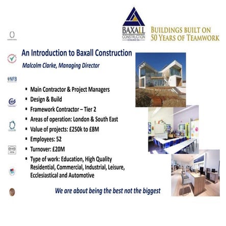 Contractor Lead BIM: Baxall Construction: CE Lancashire  20th Jan