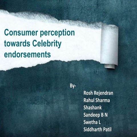 Celebrity Endorsements (consumer perception)
