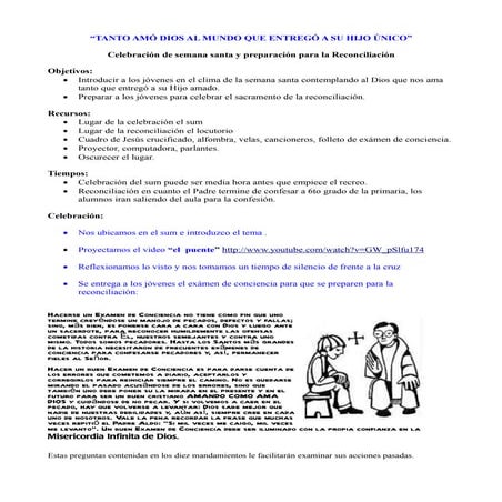 Celebración de semana santa