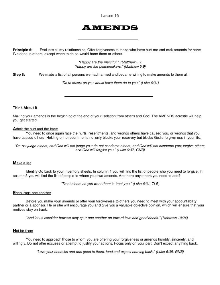 Celebrate recovery lesson 16 addiction