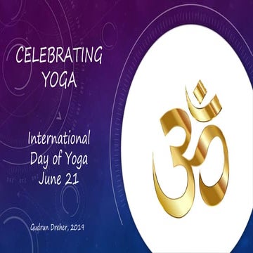 Celebrating Yoga   yoga day - 2019