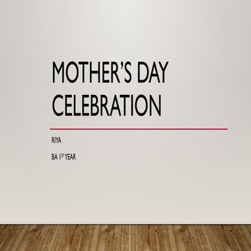 Celebration of mothers day across the world