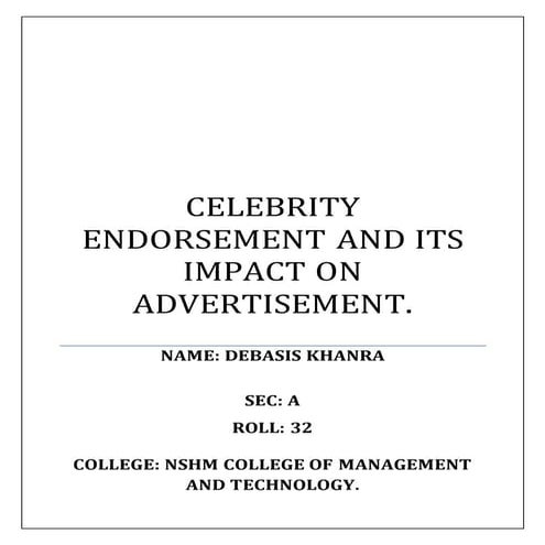 Celebrity endorsement