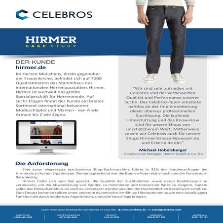 Celebros Hirmer case study