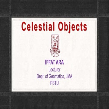 Celestial objects