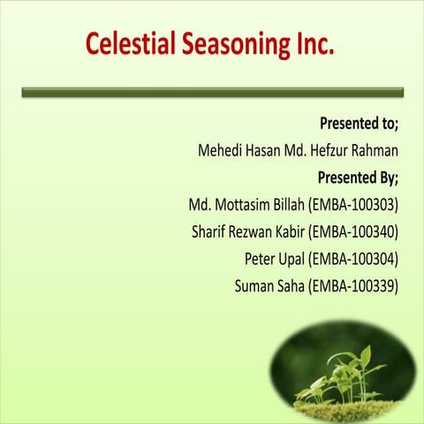 Celestial seasoning inc.