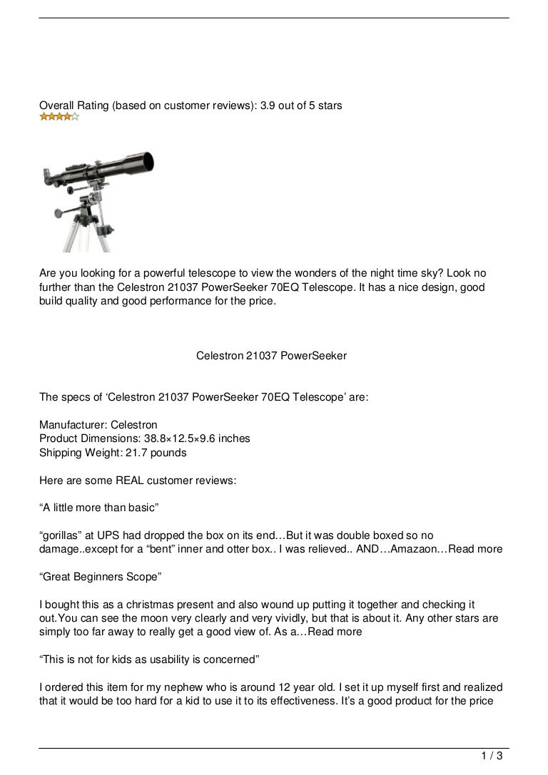 celestron 21037 powerseeker 70eq price