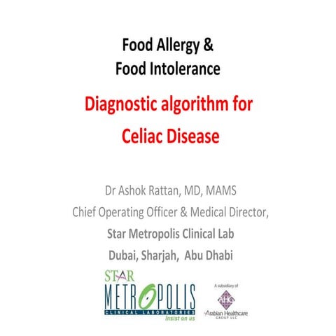 Celiac disease diagnosis algorithm