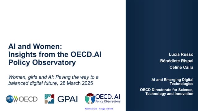 Celine Caira presents at Women girls and AI Paving the way to a balanced digi...