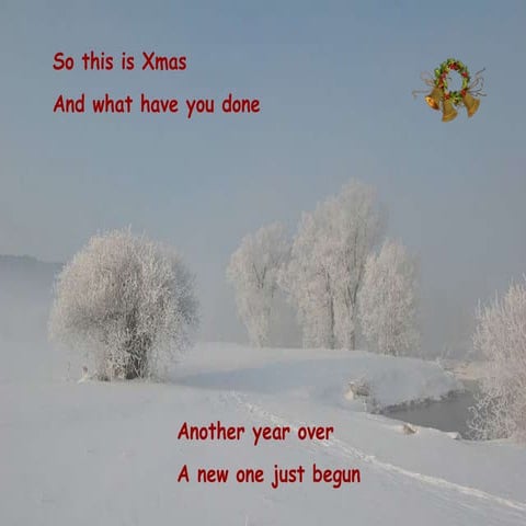 So this is Christmas