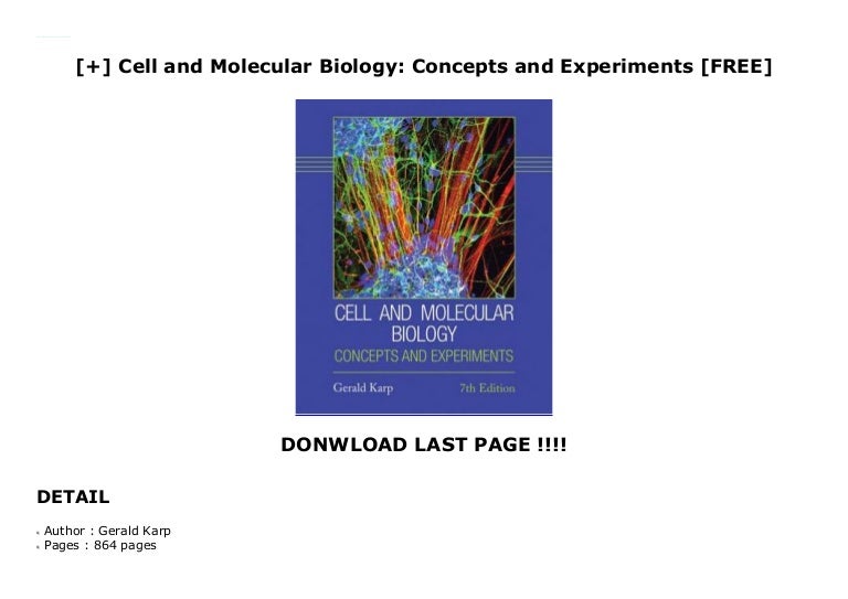 Cell and Molecular Biology Concepts and Experiments [FREE]