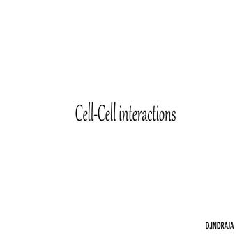 Cell cell interactions