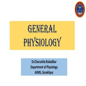 Lecture 1/2022  General physiology I -Cell - nucleus and cytoplasm-