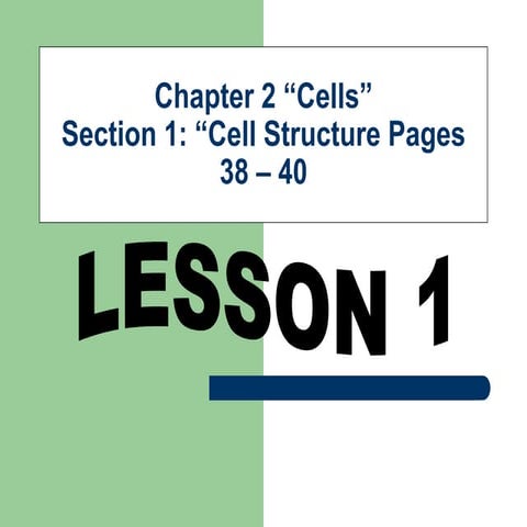 Cell Structures Lesson1 | PPT