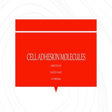 Cell adhesion molecules