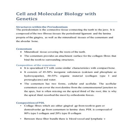 Cell and molecular biology with genetics / for orthodontists by Almuzian