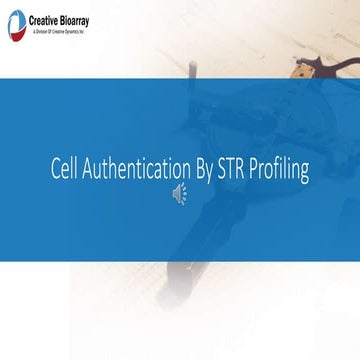 Cell authentication by str profile
