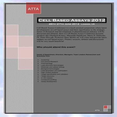 Cell based assays 2012