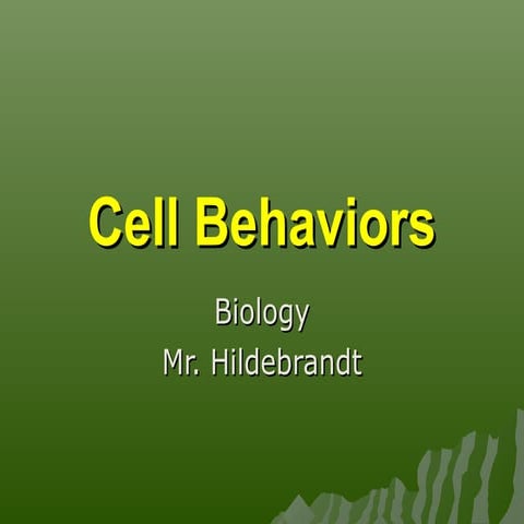 Cell Behaviors | PPT