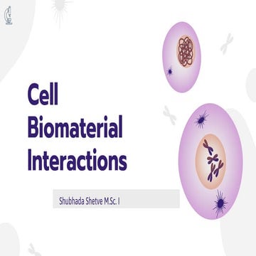 Cell Biomaterial Interactions, immune response with biocompatibility.pptx