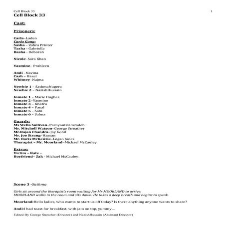 Scene 3 which was written by me 