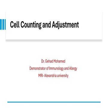 Comprehensive Guide to Cell Counting and Adjustment Techniques in ...