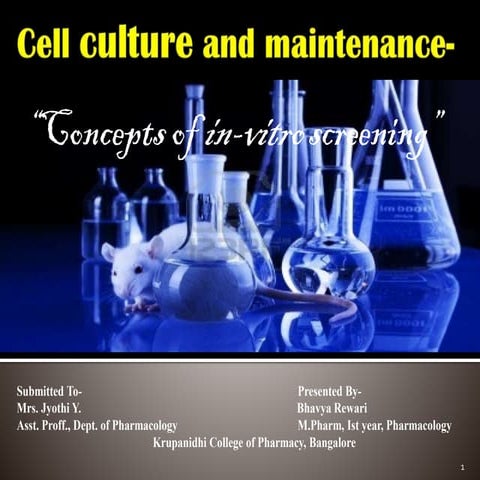 Cell culture and maintenance