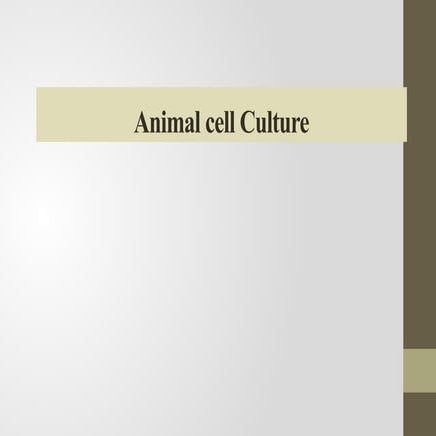 Cell culture and its types | PPTX