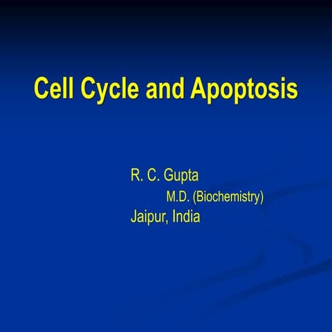 Cell cycle and apoptosis