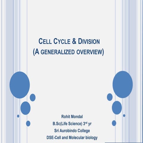 Cell cycle and division
