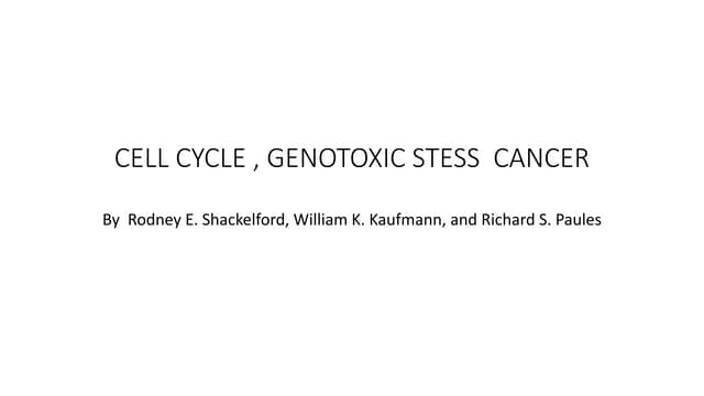 Cell cycle genotoxic stess cancer Biology Diagrams