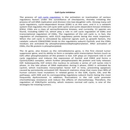 Cyclin dependent kinases | PPTX