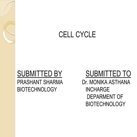 Cell cycle ppt
