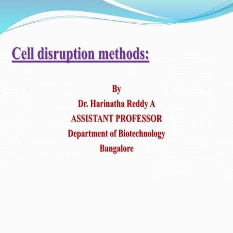 Cell disruption methods