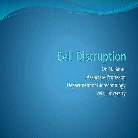 Cell distruption