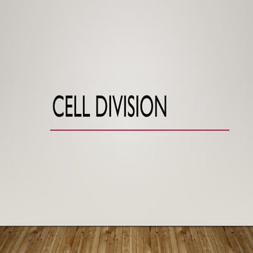 Cell division power point presentation-g8 | PPTX