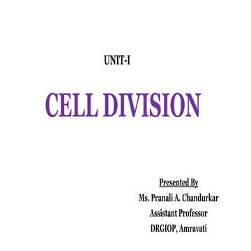 Cell Division (Somatic & Reproductive Cell Division)
