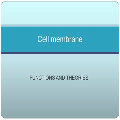 Cell membrane | PPT